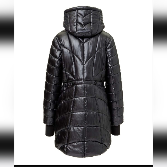 Jessica Simpson | Black Hooded Puffer Parka - Size L - Picture 5 of 6